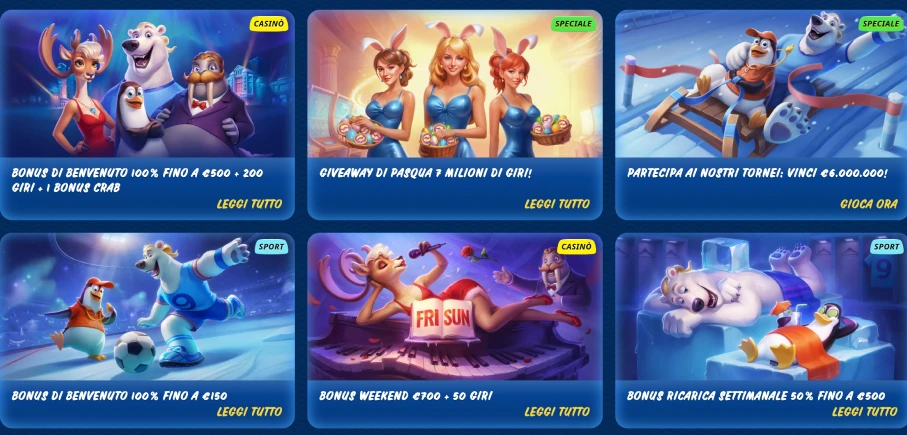 Promozioni del casinò SG: bonus di benvenuto, settimanali, tornei, estrazioni
